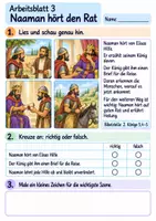 Vorschau - Arbeitsblätter - Naaman wird gesund | Religion Klasse 2 Arbeitsblätter | Evangelische Religionslehre | 10 Arbeitsblätter als PDF - Seite 3