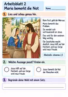 Vorschau - Arbeitsblätter - Jesus auf der Hochzeit in Kana | Religion Klasse 2 Arbeitsblätter | Evangelische Religionslehre | 10 Arbeitsblätter als PDF - Seite 2
