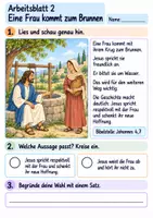 Vorschau - Arbeitsblätter - Jesus und die Frau am Brunnen | Religion Klasse 2 Arbeitsblätter | Evangelische Religionslehre | 10 Arbeitsblätter als PDF - Seite 2