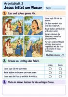 Vorschau - Arbeitsblätter - Jesus und die Frau am Brunnen | Religion Klasse 2 Arbeitsblätter | Evangelische Religionslehre | 10 Arbeitsblätter als PDF - Seite 3