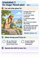 Vorschau - Arbeitsblätter - Jesus erzählt vom Haus auf Fels | Religion Klasse 2 Arbeitsblätter | Evangelische Religionslehre | 10 Arbeitsblätter als PDF - Seite 2