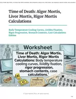 Voorbeeld - Time of Death Algor Mortis, Livor Mortis, Rigor Mortis Calculations - Pagina 1