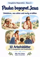 Vorschau - Arbeitsblätter - Paulus begegnet Jesus | Religion Klasse 2 Arbeitsblätter | Evangelische Religionslehre | 10 Arbeitsblätter als PDF - Deckblatt