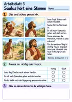 Vorschau - Arbeitsblätter - Paulus begegnet Jesus | Religion Klasse 2 Arbeitsblätter | Evangelische Religionslehre | 10 Arbeitsblätter als PDF - Seite 3