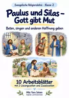Vorschau - Arbeitsblätter - Paulus und Silas – Gott gibt Mut | Religion Klasse 2 Arbeitsblätter | Evangelische Religionslehre | 10 Arbeitsblätter als PDF - Deckblatt