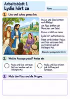 Vorschau - Arbeitsblätter - Paulus und Silas – Gott gibt Mut | Religion Klasse 2 Arbeitsblätter | Evangelische Religionslehre | 10 Arbeitsblätter als PDF - Seite 1