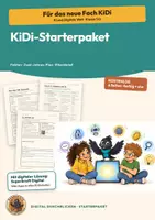 Vorschau - Unterrichtsreihen - KI und Digitale Welt KiDi Klasse 5 6 | Starterpaket 6 Seiten | Fakten zum Fach, Jahresplan 30 Einheiten, Elternbrief | Digital durchblicken - Deckblatt