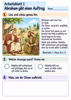 Vorschau - Arbeitsblätter - Rebekka hilft am Brunnen | Religion Klasse 2 Arbeitsblätter | Evangelische Religionslehre | 10 Arbeitsblätter als PDF - Seite 1