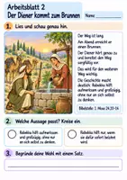 Vorschau - Arbeitsblätter - Rebekka hilft am Brunnen | Religion Klasse 2 Arbeitsblätter | Evangelische Religionslehre | 10 Arbeitsblätter als PDF - Seite 2