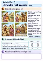 Vorschau - Arbeitsblätter - Rebekka hilft am Brunnen | Religion Klasse 2 Arbeitsblätter | Evangelische Religionslehre | 10 Arbeitsblätter als PDF - Seite 3