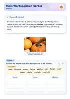 Vorschau - Arbeitsblätter - Herbstsätze schreiben | Lernwerkstatt + Lernzielkontrolle | Wortspeicher Herbst, Mit allen Sinnen, Purzelsätze | Deutsch Klasse 2/3 | mit Lösungen - Seite 3