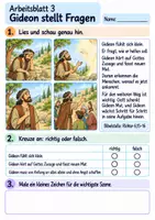 Vorschau - Arbeitsblätter - Gideon bekommt Mut | Religion Klasse 2 Arbeitsblätter | Evangelische Religionslehre | 10 Arbeitsblätter als PDF - Seite 3