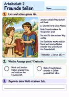 Vorschau - Arbeitsblätter - David und Jonatan halten zusammen | Religion Klasse 2 Arbeitsblätter | Evangelische Religionslehre | 10 Arbeitsblätter als PDF - Seite 2
