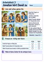 Vorschau - Arbeitsblätter - David und Jonatan halten zusammen | Religion Klasse 2 Arbeitsblätter | Evangelische Religionslehre | 10 Arbeitsblätter als PDF - Seite 3