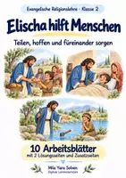 Vorschau - Arbeitsblätter - Elischa hilft Menschen | Religion Klasse 2 Arbeitsblätter | Evangelische Religionslehre | 10 Arbeitsblätter als PDF - Deckblatt