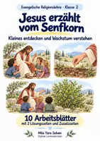 Vorschau - Arbeitsblätter - Jesus erzählt vom Senfkorn | Religion Klasse 2 Arbeitsblätter | Evangelische Religionslehre | 10 Arbeitsblätter als PDF - Deckblatt