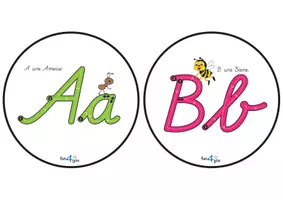 Vorschau - Stationenlernen - ABC Raupe Wandposter - Buchstaben schreiben - Seite 2