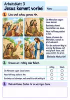 Vorschau - Arbeitsblätter - Bartimäus ruft nach Jesus | Religion Klasse 2 Arbeitsblätter | Evangelische Religionslehre | 10 Arbeitsblätter als PDF - Seite 3