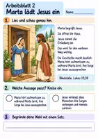 Vorschau - Arbeitsblätter - Maria und Marta hören Jesus zu | Religion Klasse 2 Arbeitsblätter | Evangelische Religionslehre | 10 Arbeitsblätter als PDF - Seite 2