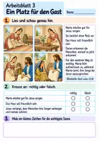 Vorschau - Arbeitsblätter - Maria und Marta hören Jesus zu | Religion Klasse 2 Arbeitsblätter | Evangelische Religionslehre | 10 Arbeitsblätter als PDF - Seite 3