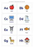 Vorschau - Arbeitsblätter - Anlaute und Buchstaben | Lernwerkstatt + Buchstabenheft + Lernzielkontrolle | Anlauttabelle, Vokale, A–Z | Deutsch Klasse 1/2 | mit Lösungen - Deckblatt