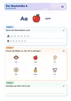 Vorschau - Arbeitsblätter - Anlaute und Buchstaben | Lernwerkstatt + Buchstabenheft + Lernzielkontrolle | Anlauttabelle, Vokale, A–Z | Deutsch Klasse 1/2 | mit Lösungen - Seite 2