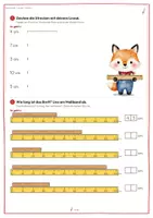 Vorschau - Arbeitsblätter - Längen Klasse 2 | Meter und Zentimeter | Messen mit dem Lineal | Größen Mathe Arbeitsblätter - Seite 3