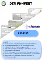 Vorschau - Stundenentwürfe - Der pH-Wert - Saure, neutrale und alkalische Lösungen - Deckblatt