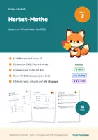 Vorschau - Arbeitsblätter - Herbst-Miniheft Mathe Klasse 3 – Zahlenraum 1000, Einmaleins, Geld, differenziert mit Lösungen - Deckblatt