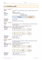 anteprima - Esercizi - Problemi classe terza e quarta: 4 operazioni, euro e misure - Pagina 2