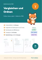 Vorschau - Arbeitsblätter - Zahlen vergleichen und ordnen bis 1000 – Klasse 3: größer, kleiner, gleich, differenziert mit Lösungen - Deckblatt