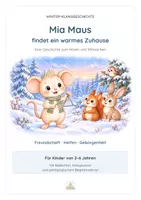 Vorschau - Bildkarten - ❄️Winter-Klanggeschichte für den Kindergarten – Mia Maus findet ein warmes Zuhause | 2–6 Jahre - Deckblatt