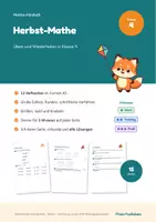 Vorschau - Arbeitsblätter - Herbst-Minihefte Mathe Klasse 1–4 im Paket – Kastanien, Laub und Erntezeit, differenziert mit Lösungen - Seite 1
