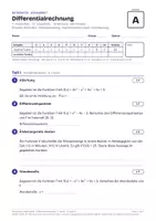 Vorschau - Klassenarbeiten - Schularbeit Differentialrechnung 7. Klasse AHS - Seite 1