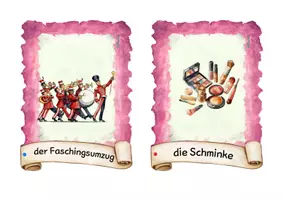 Vorschau - Fördermaterial/Inklusion - Bild-Wort-Karten zum Thema Fasching - Seite 3