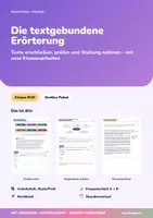 Vorschau - Unterrichtsreihen - Die textgebundene Erörterung | Arbeitsheft + Klassenarbeit | Texte erschließen, Argumente prüfen, Stellung nehmen | Deutsch Klasse 9/10 | mit Lösungen - Deckblatt