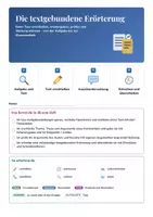 Vorschau - Unterrichtsreihen - Die textgebundene Erörterung | Arbeitsheft + Klassenarbeit | Texte erschließen, Argumente prüfen, Stellung nehmen | Deutsch Klasse 9/10 | mit Lösungen - Seite 1