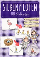 Vorschau - Unterrichtsreihen - SILBENPILOTEN Silbenkarten für Freiarbeit | Silben gliedern, Vokale und Silbenkerne erkennen | Deutsch Anfangsunterricht Klasse 1 - Deckblatt