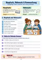Vorschau - Stundenentwürfe - Hauptsatz, Nebensatz & Kommasetzung – Deutsch Klasse 5 | Satzgefüge sicher erkennen und richtig schreiben - Deckblatt