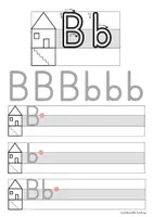 Vorschau - Arbeitsblätter - Buchstabenerarbeitung: Schreibblätter mit Zeilenhaus - Seite 3
