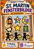 Vorschau - Mal- und Bastelvorlagen - St. Martin: Fensterbilder | Bastelvorlagen - Deckblatt