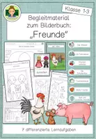Vorschau - Arbeitsblätter - Freunde/ Freundschaft: Aufgaben zum gleichnamigen Bilderbuch (Deutsch Sachunterricht Grundschule) - Seite 1