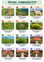 Voorbeeld - WO-quiz + vraagkaartjes | biotopen, flora/fauna, paddenstoel, ... - Pagina 1