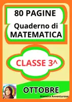 anteprima - Esercizi - QUADERNO MATEMATICA OTTOBRE CLASSE 3^ - Pagina di copertina