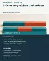 Vorschau - Unterrichtsreihen - Brüche vergleichen und ordnen | Mathematik · Klasse 5/6 | Arbeitsheft mit Lösungen und Lehrkraftteil - Deckblatt