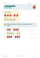 Vorschau - Unterrichtsreihen - Plusaufgaben bis 10 – Klasse 1 – Übungsheft mit großer Schrift - Seite 1