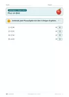 Vorschau - Unterrichtsreihen - Plusaufgaben bis 10 – Klasse 1 – Übungsheft mit großer Schrift - Seite 2
