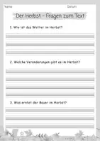 Vorschau - Arbeitsblätter - Lesetext/ Lesetandem "Der Herbst" mit Fragen (Klasse 2,3,4) - Seite 2