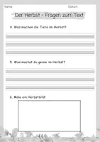 Vorschau - Arbeitsblätter - Lesetext/ Lesetandem "Der Herbst" mit Fragen (Klasse 2,3,4) - Seite 3