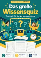 Vorschau - Arbeitsblätter - Allgemeinwissen Quiz Klasse 7-8: 90 Fragen - Deckblatt